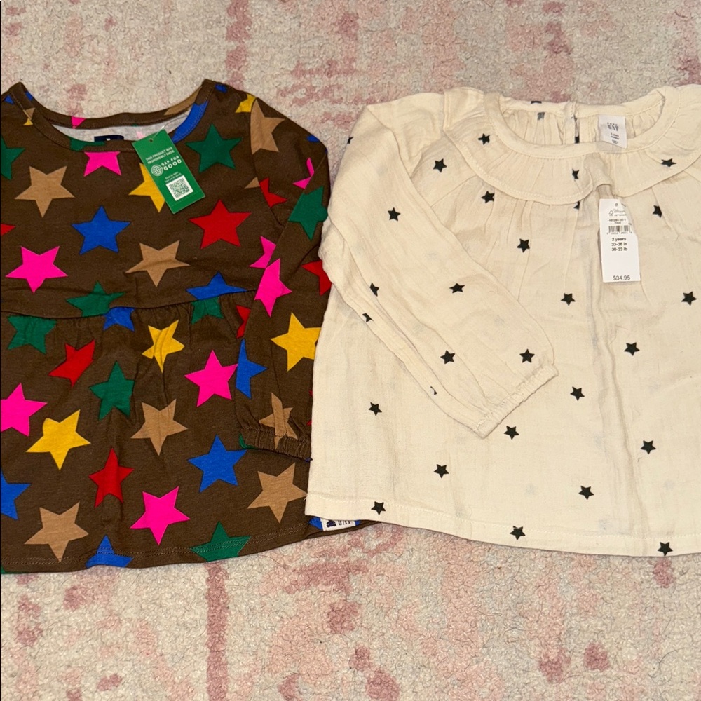 Baby Gap Star Print Shirt/Blouse Bundle - 2T NWT